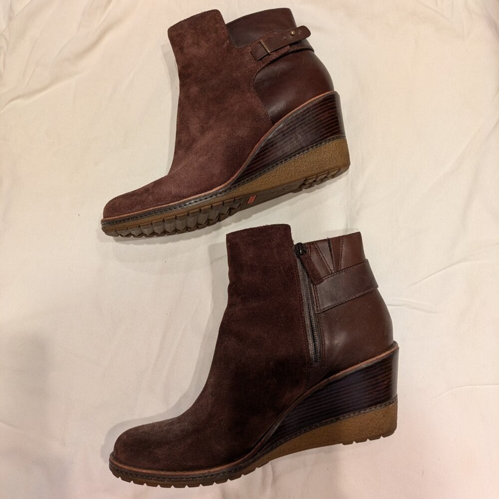 Cole Haan Rayna Waterproof Brown Suede Women Boots Size 11B